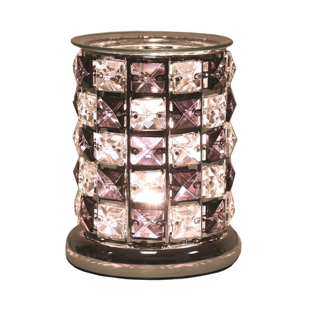 Aroma Black Check Crystal Touch Electric Wax Melt Burner £26.09